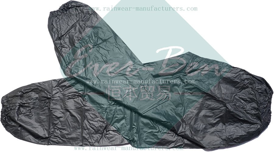 Black PVC ladies plastic raincoats pants